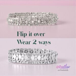 Stella & Dot Arrison Stretch Bracelet Silver